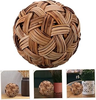 Amazon.co.jp: Cabilock 竹編み 球形飾り ボール 工芸品 卓上デスク